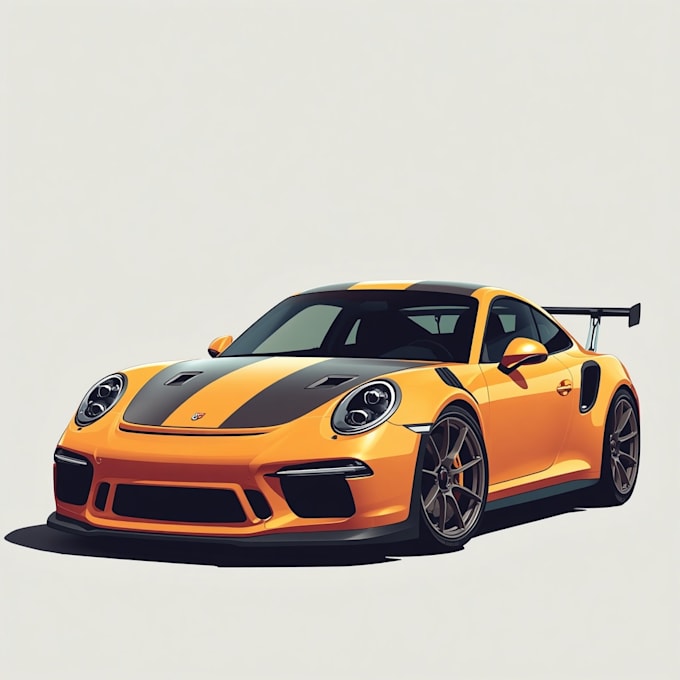 make amazing vector car portrait form your car