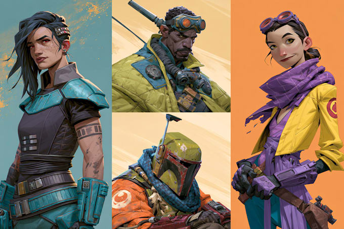 sci fi character illustration or sci fi character