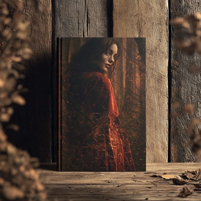 create fantasy novel cover with cinematic illustration