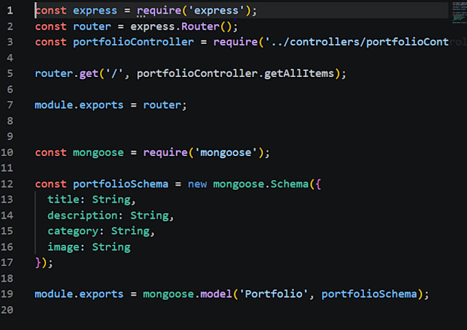 develop node js express js rest apis and backend