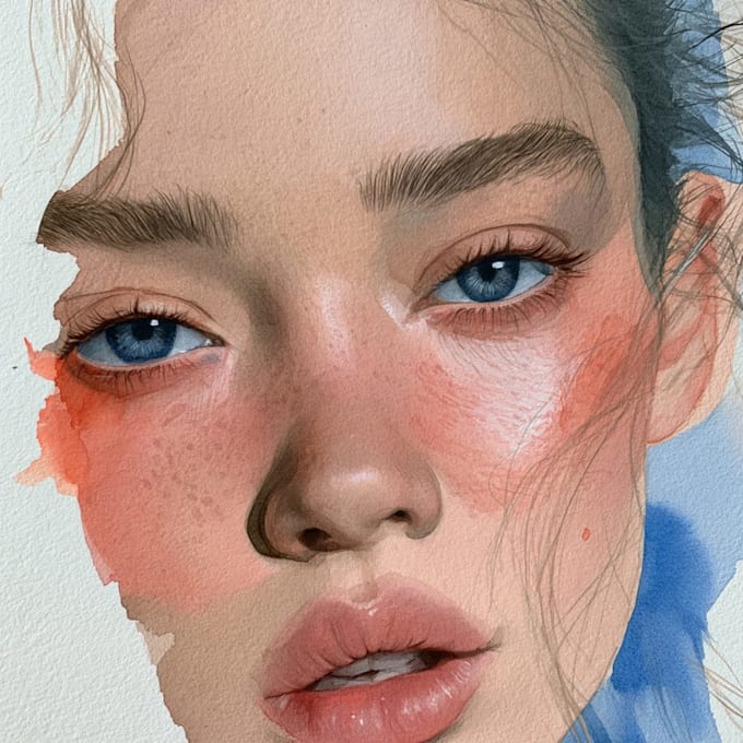 draw outstanding watercolor portrait