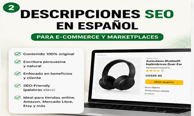 write SEO product descriptions in spanish