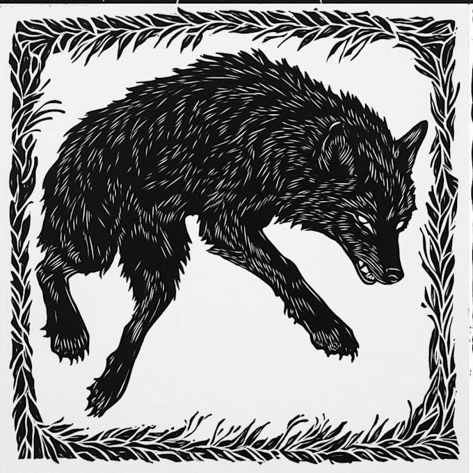 create a linocut illustration