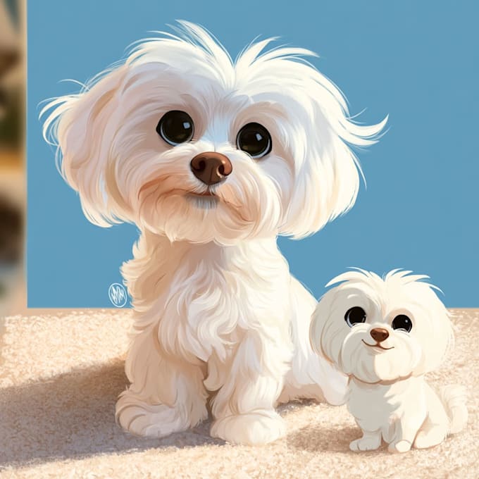 pet portrait into cute disney style