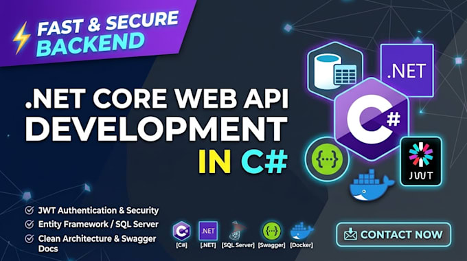 develop secure dot net core web api in csharp and sql