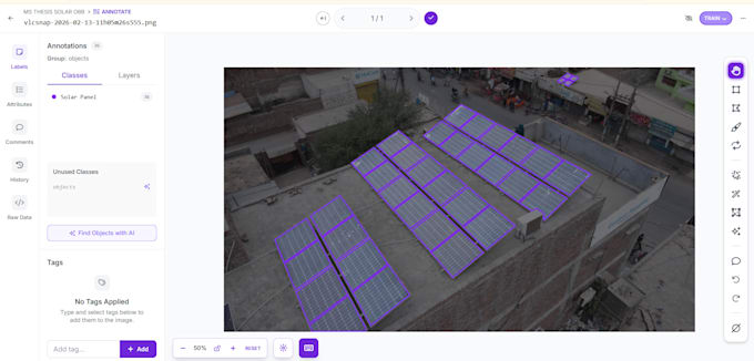 annotate solar panel images for ai object detection