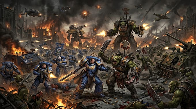 create warhammer 40k art
