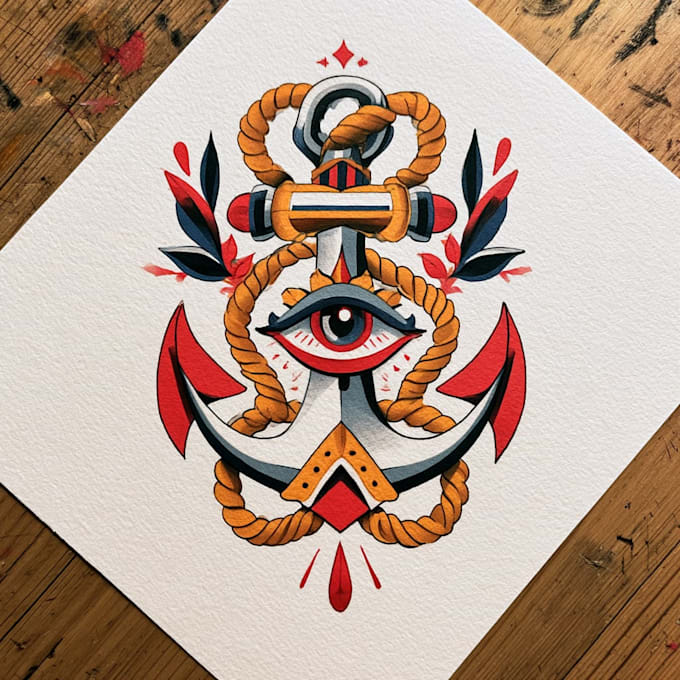 create custom traditional tattoo art