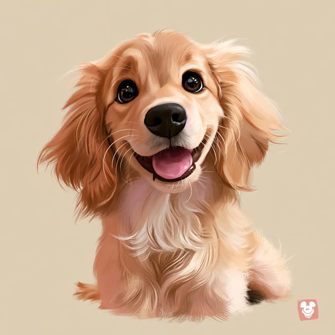 pet portrait into cute disney style