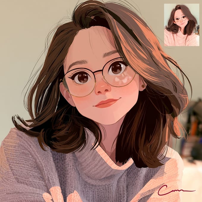 portrait into a disney style cartoon