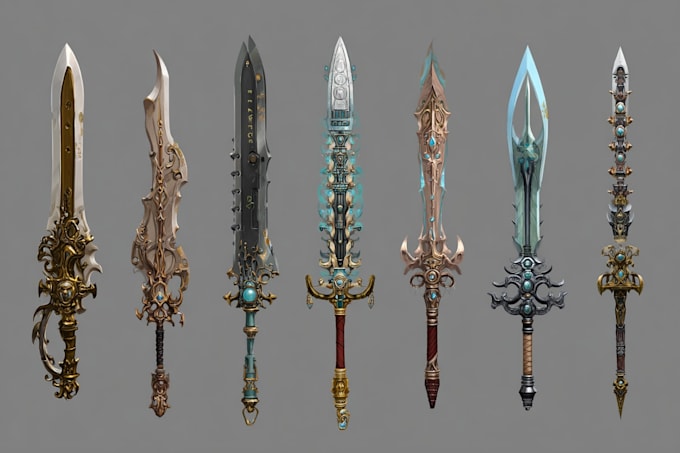 design unique weapons illustrations