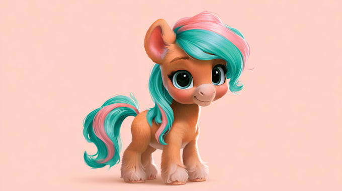 create high quality pony character illustration