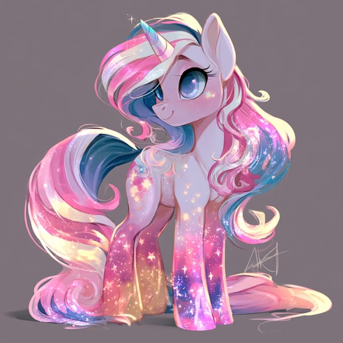 create a cute custom pony character illustration for you