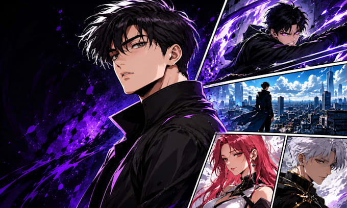 draw webtoon page, comic page and webcomic as your webtoon artist