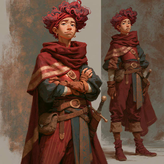 design character sheet or reference sheet for your character