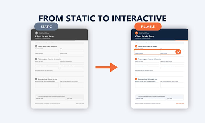 create a branded fillable PDF form