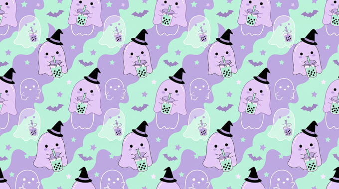 make vector seamless repeat pattern in a cute style