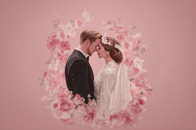 draw cartoon disney couple portrait