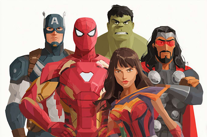 do super hero comic or character illustration
