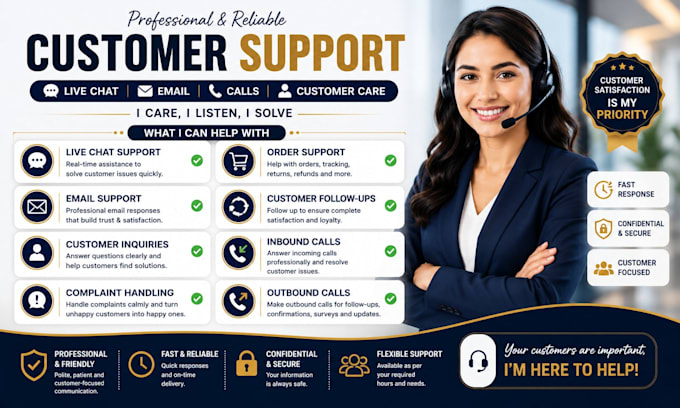 be your customer support specialist for chat email and phone support