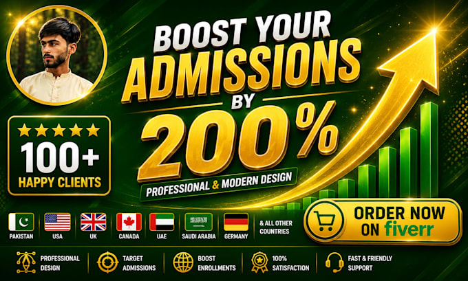 design multilingual admission flyer for students
