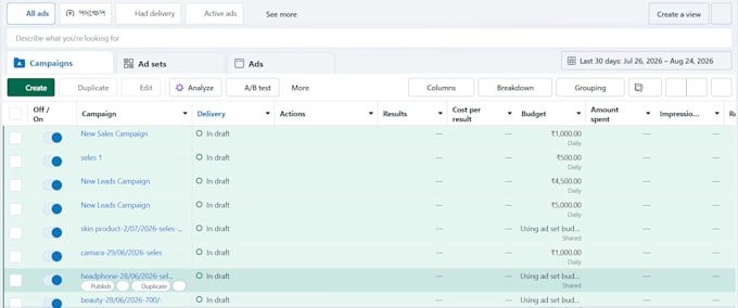 create ,manage and optimize your facebook and instagram ads