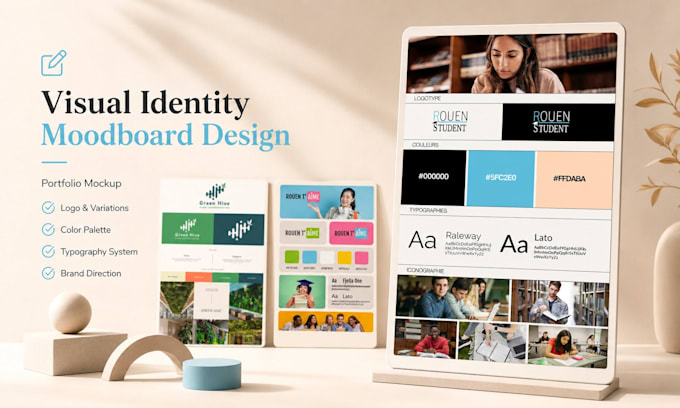 create a complete visual identity and moodboard