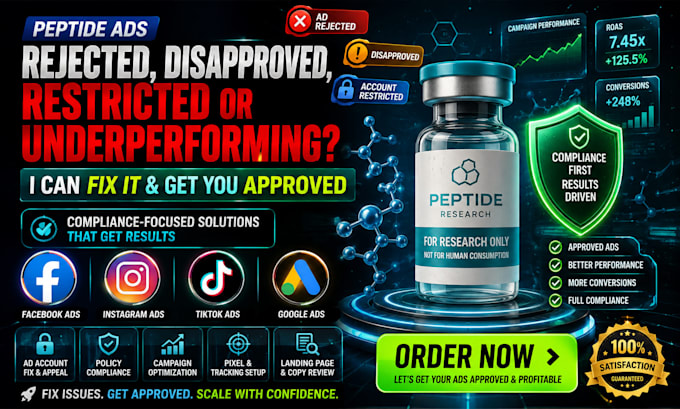 fix peptides ads issue peptide facebook ads issue google ads peptide issue