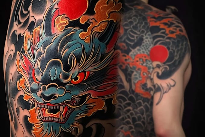 make a traditional japanese irezumi tattoo