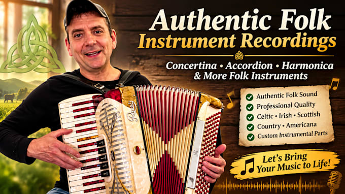 record concertina, accordion, harmonica, folk instruments