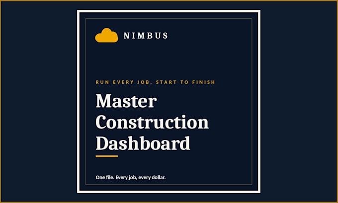 build a contractor estimating and job costing system in one spreadsheet