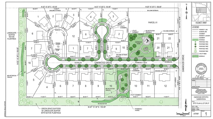 draft site plan, lot split, plat, parcel map and subdivision layout in autocad