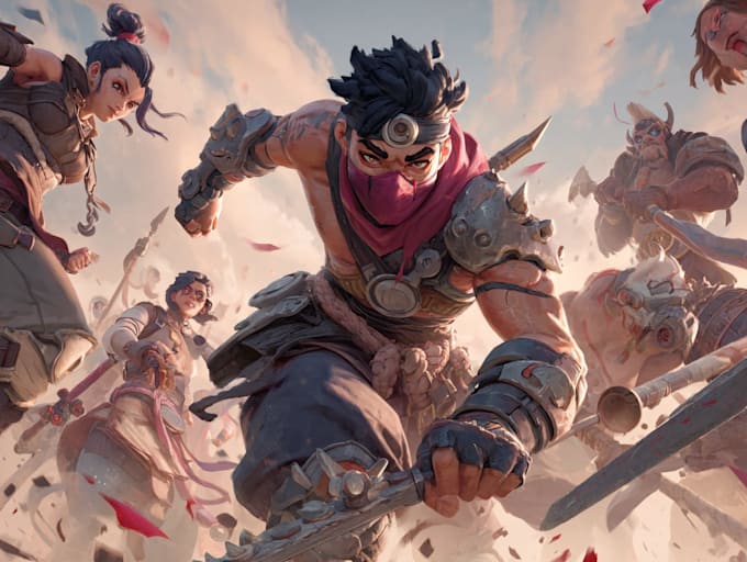 paint semi realistic splash art for your character