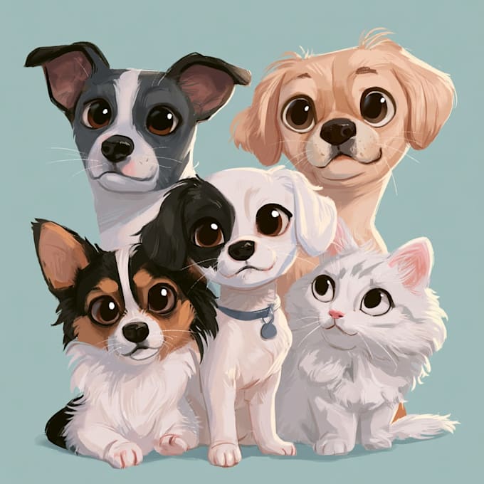 pet portrait into cute disney style