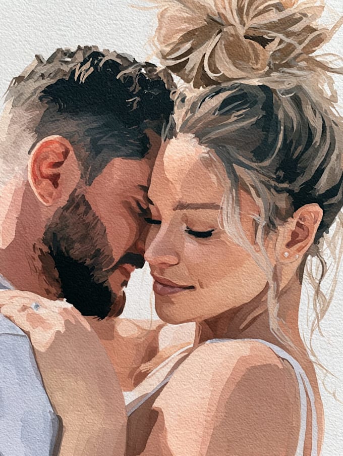 draw couple portrait illustration
