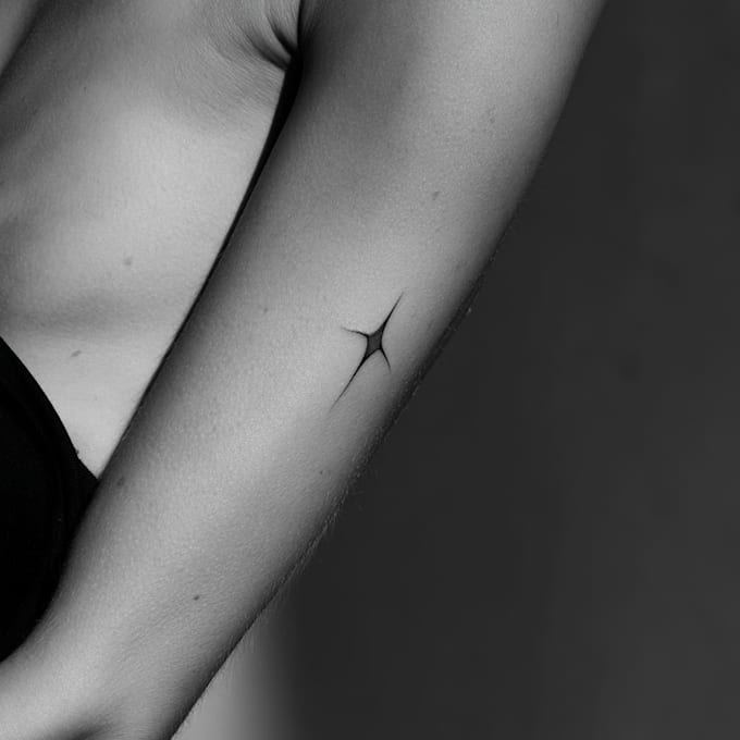 do floral and minimalist tattoo design