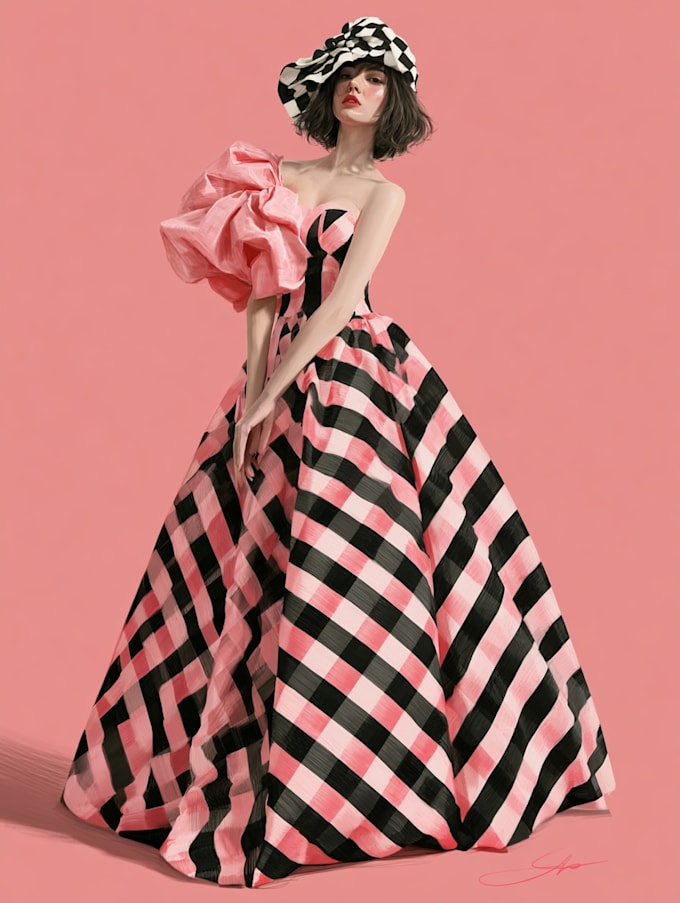 create a fashion design illustration