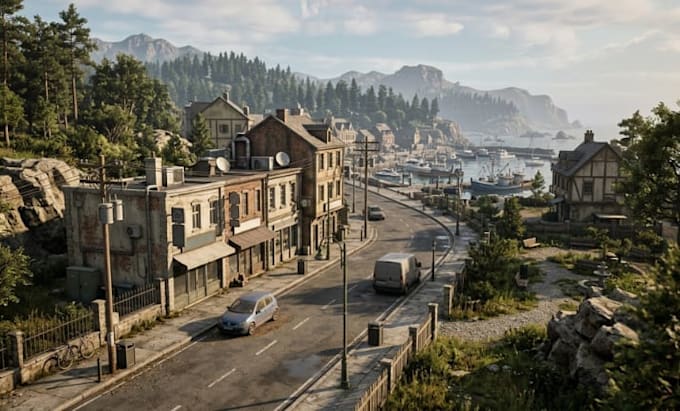 create 3d game environment, level design, 3d game assets, unity game environment