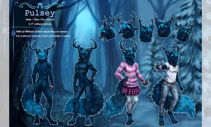 do furry reference sheet fursona reference sheet sfw, nsfw fursona ref comission