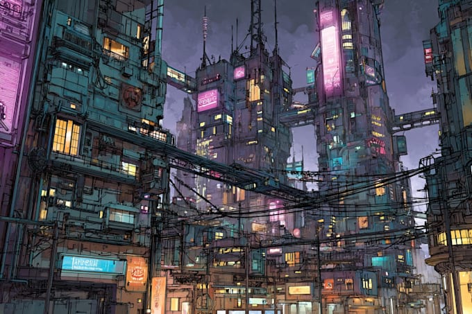 create stunning sci fi city art for your project