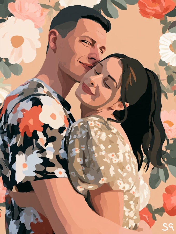 make couple portrait illustration