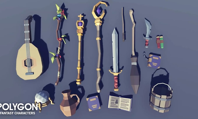 make 3d character model in low poly psx style custom 3d low poly character model