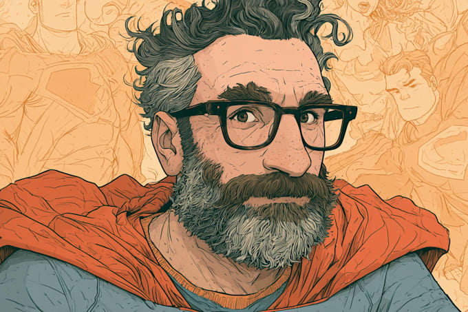 create epic superhero graphic novel art and comic