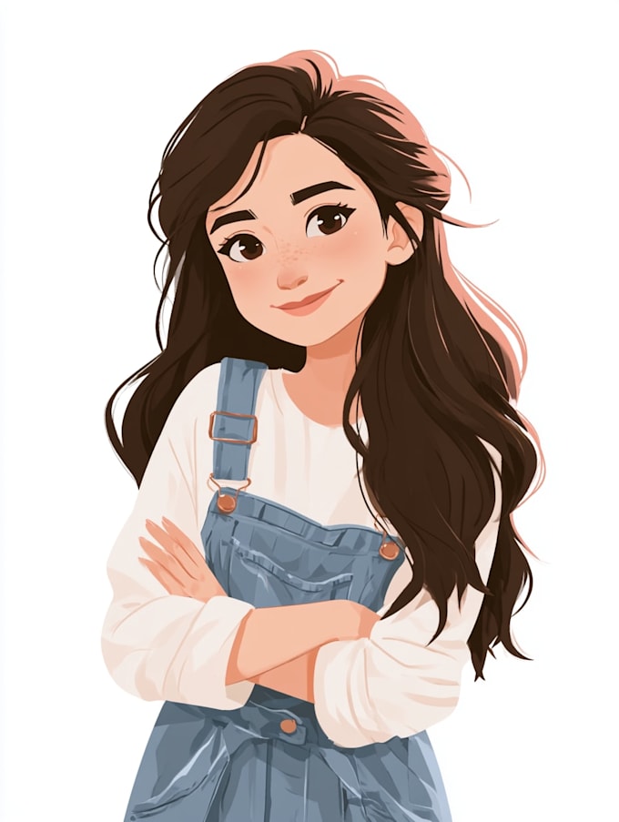 create a cute disney cartoon illustration