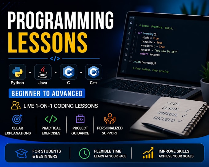 teach programming languages with practical coding lessons