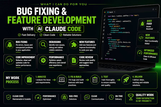 fix bugs and build features with claude code