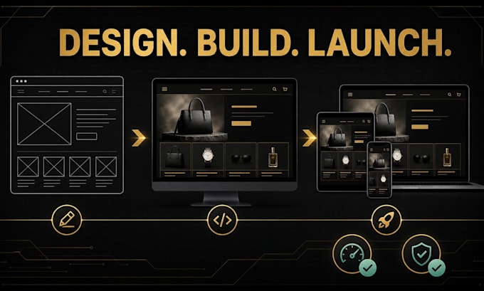 design and build a custom responsive shopify theme