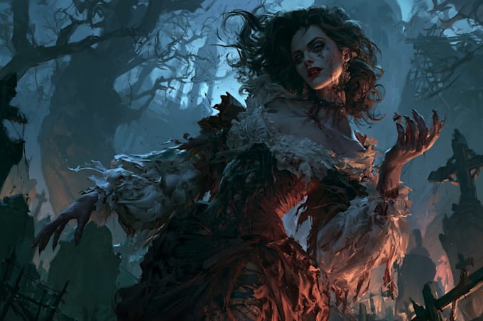 draw horror character illustration