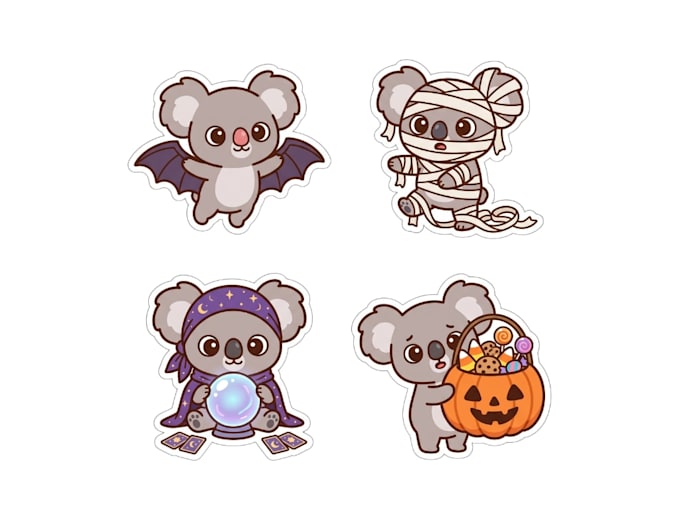 draw simple cute 2d vector cartoon
