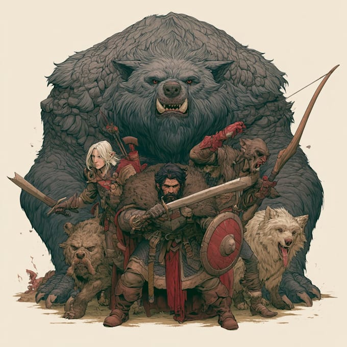 illustrate your dungeons and dragons rpg character or party